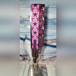 COACH Novelty Star Pattern Canvas/Leather Strap NWOT